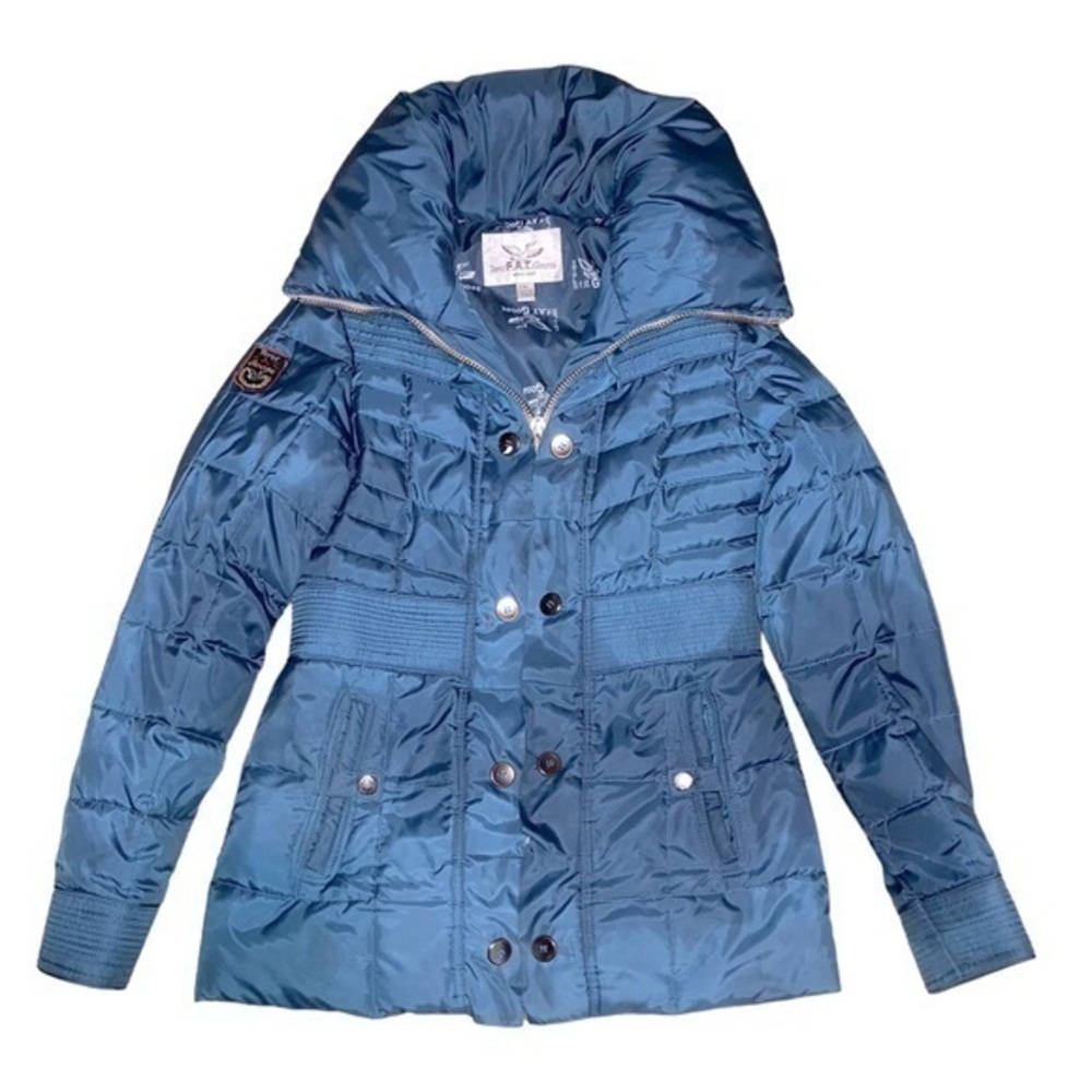 Triple FAT Goose Down Jacket M with ruffles
